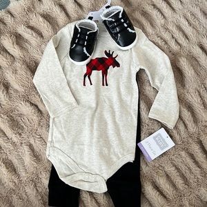 NWT Hudson Baby 3-piece Baby Outfit - 9-12 months